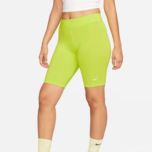 yellow biker shorts nike